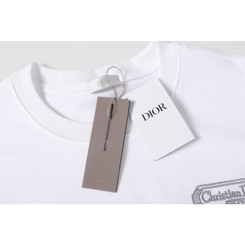 DIC22 New Men's and Women's Summer Short sleeved Cotton T-shirt Embroidered Craft Clothing