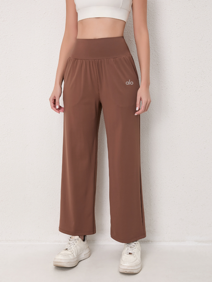 zalo3121  Women's loose yoga pants, super elastic straight leg pants, wide leg pants, clothing