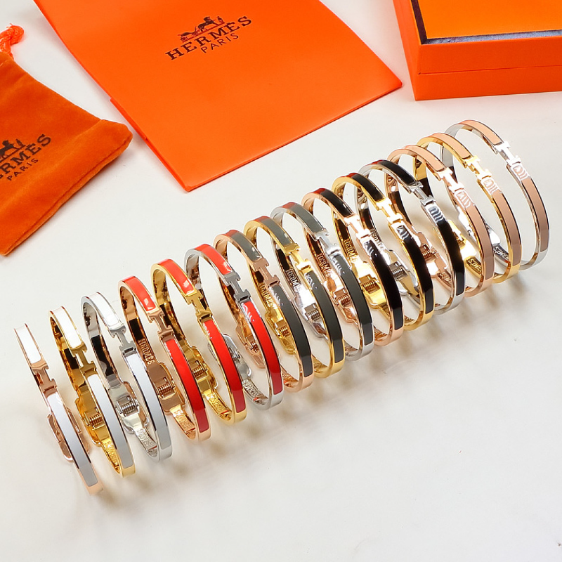 HB58 Narrow Edition H Letter Titanium Steel Bracelet for women jewelry