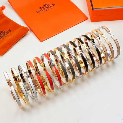 HB58 Narrow Edition H Letter Titanium Steel Bracelet for women jewelry