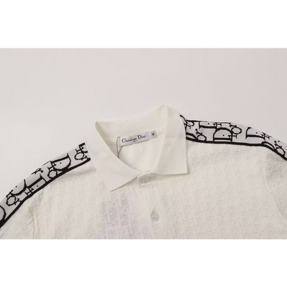 DIC39 New Summer Men's Polo Top with High Quality Beaded Pulling Frame Cotton Fabric Clothing