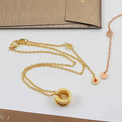 BVN42 Little Red Charity Rivet Necklace steel jewelry for men and women