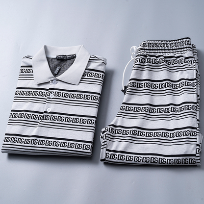 DGC18 New men's short sleeved polo top+shorts clothing
