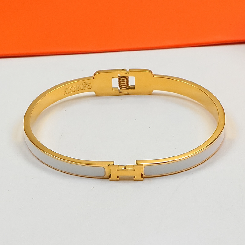 HB58 Narrow Edition H Letter Titanium Steel Bracelet for women jewelry
