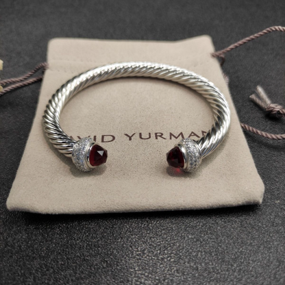 DVB1 David 7MM Twisted Open Bangle Bracelet Trendy European American Hand Jewelry No Packaging