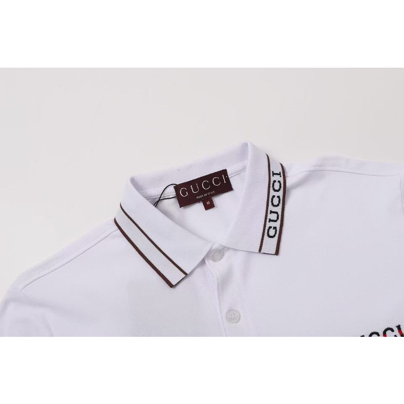 GUC030 New Summer Men's Polo Top with High Quality Beaded Pulling Frame Cotton Fabric Clothing