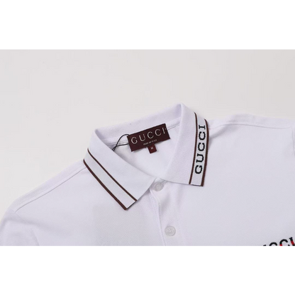 GUC030 New Summer Men's Polo Top with High Quality Beaded Pulling Frame Cotton Fabric Clothing