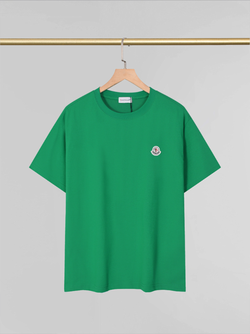 MOC040 New men's and women's summer T-shirt double yarn pure cotton fabric short sleeved top clothing