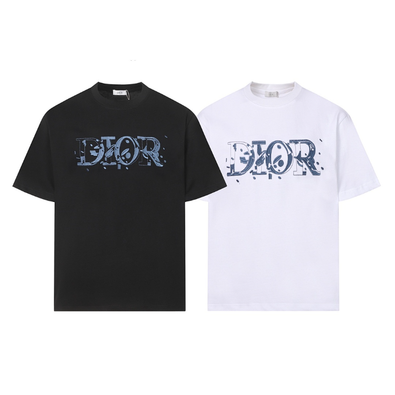 DIC21  New Men's and Women's Summer Short sleeved Cotton T-shirt Embroidered Craft Clothing