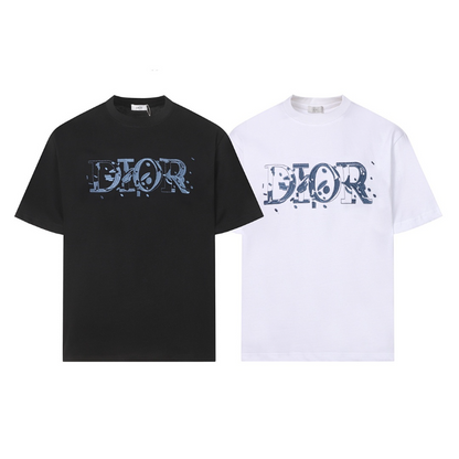 DIC21  New Men's and Women's Summer Short sleeved Cotton T-shirt Embroidered Craft Clothing