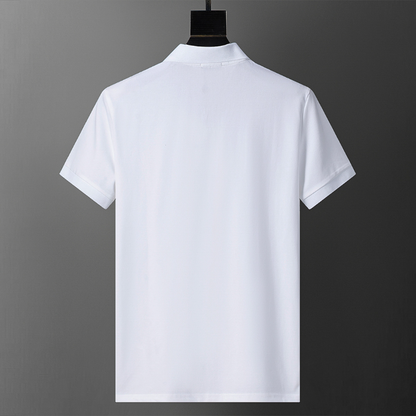 MOC045 New men's summer pure cotton polo top+shorts two-piece outfit clothing