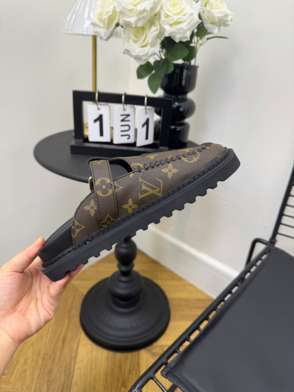 GLS14 Women slipper Leather Sole Shoes 35-41 with box