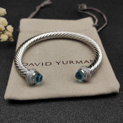 DVB1 David 7MM Twisted Open Bangle Bracelet Trendy European American Hand Jewelry No Packaging
