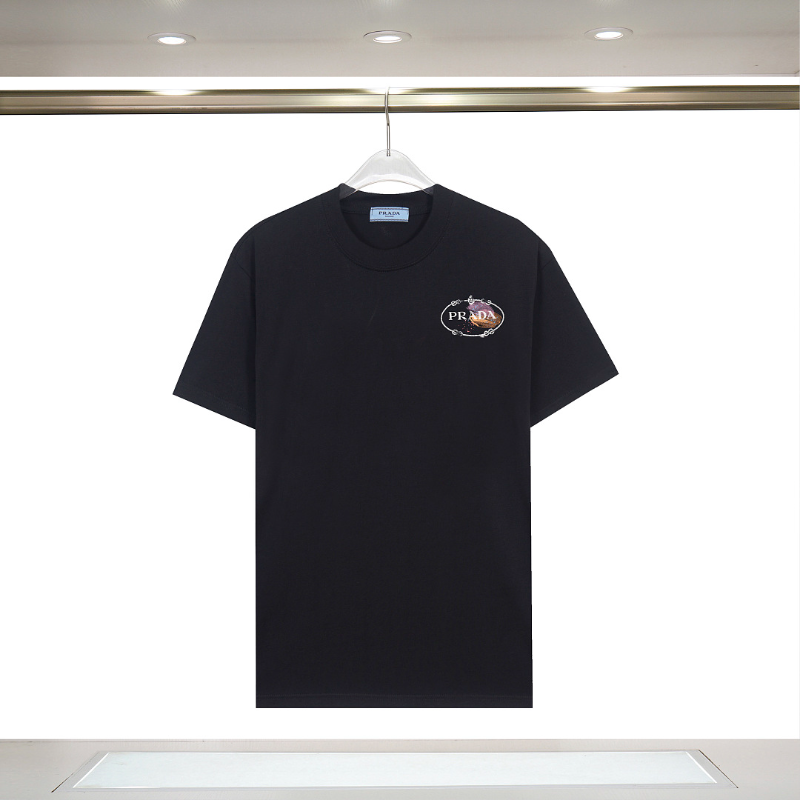 PRC32  New men's and women's summer pure cotton embroidered top T-shirt clothing