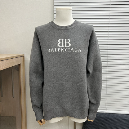 BAC13  New men's and women's letter jacquard round neck sweater clothing