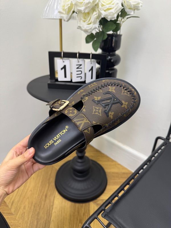 GLS14 Women slipper Leather Sole Shoes 35-41 with box