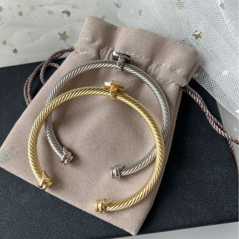 DY Fashion Fashion Gold Silver 4M Square Diamond Full Diamond Fashion Bracelet Jewelry DYB1