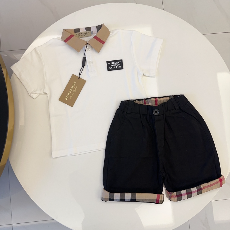 TBUC15  New Boys' Summer Cotton Polo Top+Cotton Shorts Set Clothing
