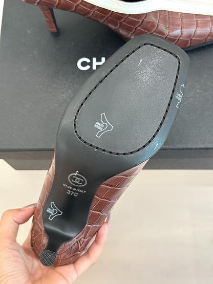ZLCS5 High heels 6.5CM Size 35-41 Women Letaher shoes with box