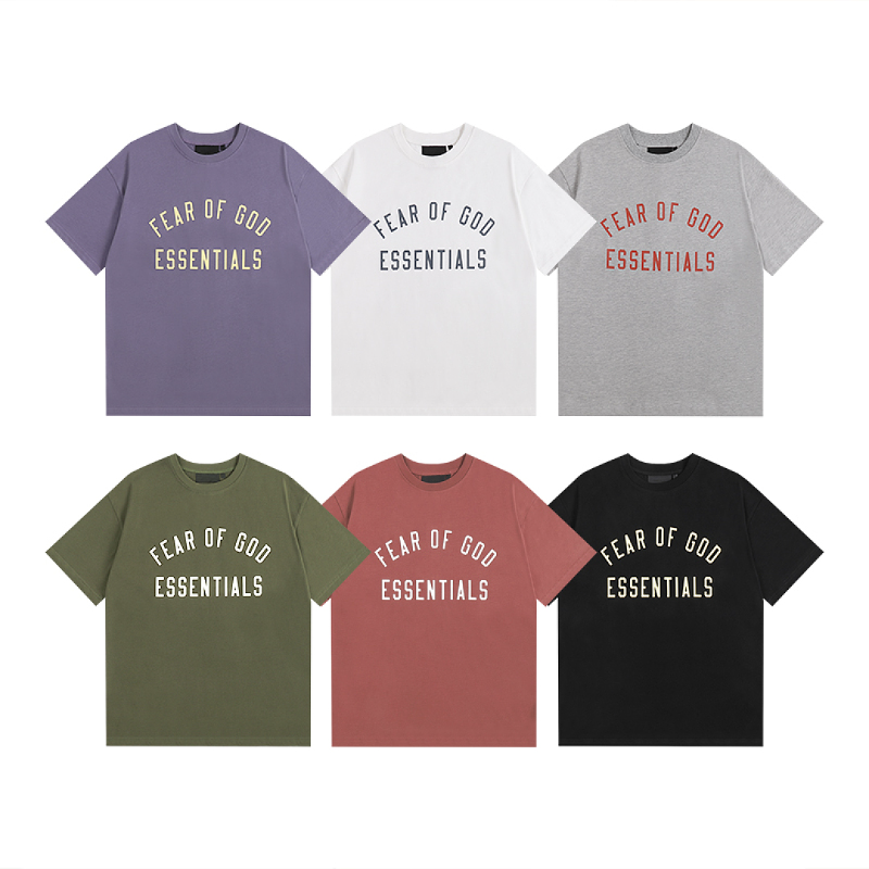 FGC12 New men's and women's summer short sleeved T-shirt double yarn cotton top loose fit  clothing