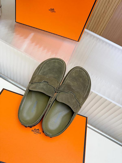 OHS2 Women slipper Leather Sole Shoes 35-41 with box