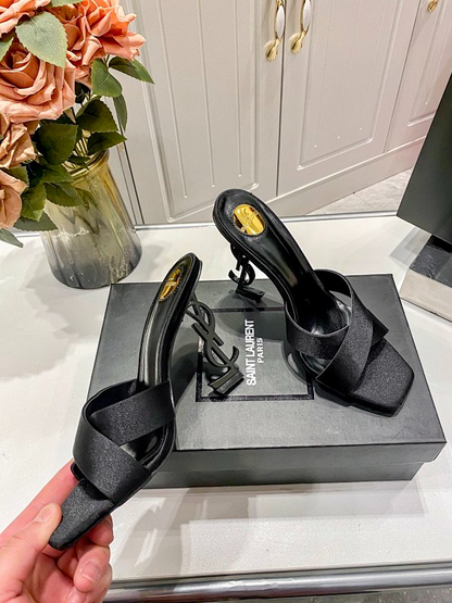 MYS1 Synthetic Leather 10CM Slippers Size 35-40 Shoes with Box