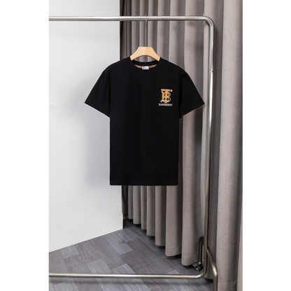 BUC035 New men's and women's summer T-shirts with double yarn, pure cotton fabric, embroidered short sleeved clothing