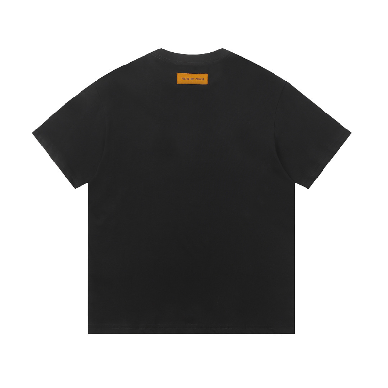 LVC158 High quality men's short sleeved heavy-duty embroidered T-shirt, pure cotton top Clothing