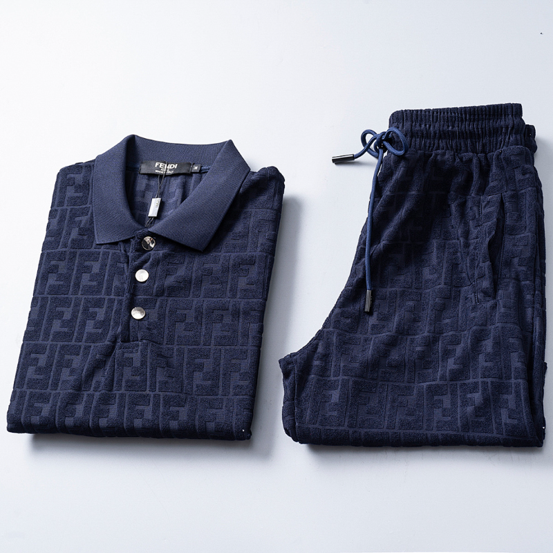 FDC17 New men's short sleeved polo top+shorts clothing