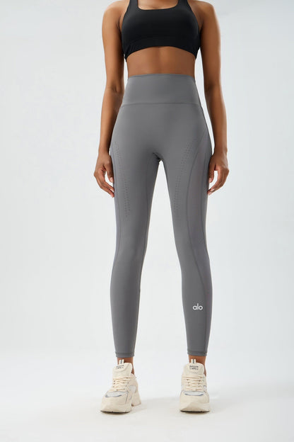 zalo3111   Women's Spring and Autumn Breathable Mesh Yoga Pants, High Waist Tight Waist, Sports Pants, Clothing