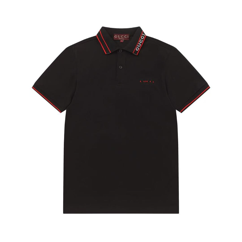 GUC030 New Summer Men's Polo Top with High Quality Beaded Pulling Frame Cotton Fabric Clothing