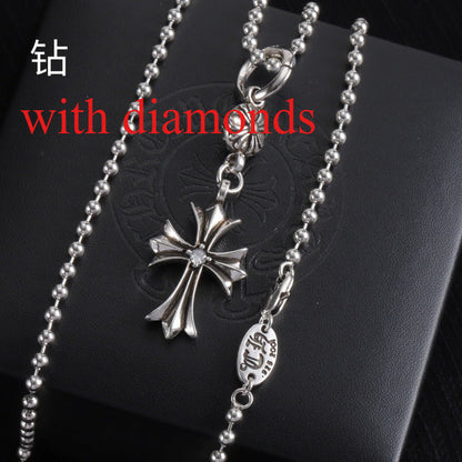 CHSN1  Classic men's and women's diamond studded cross necklace jewelry
