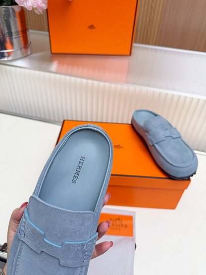 OHS2 Women slipper Leather Sole Shoes 35-41 with box