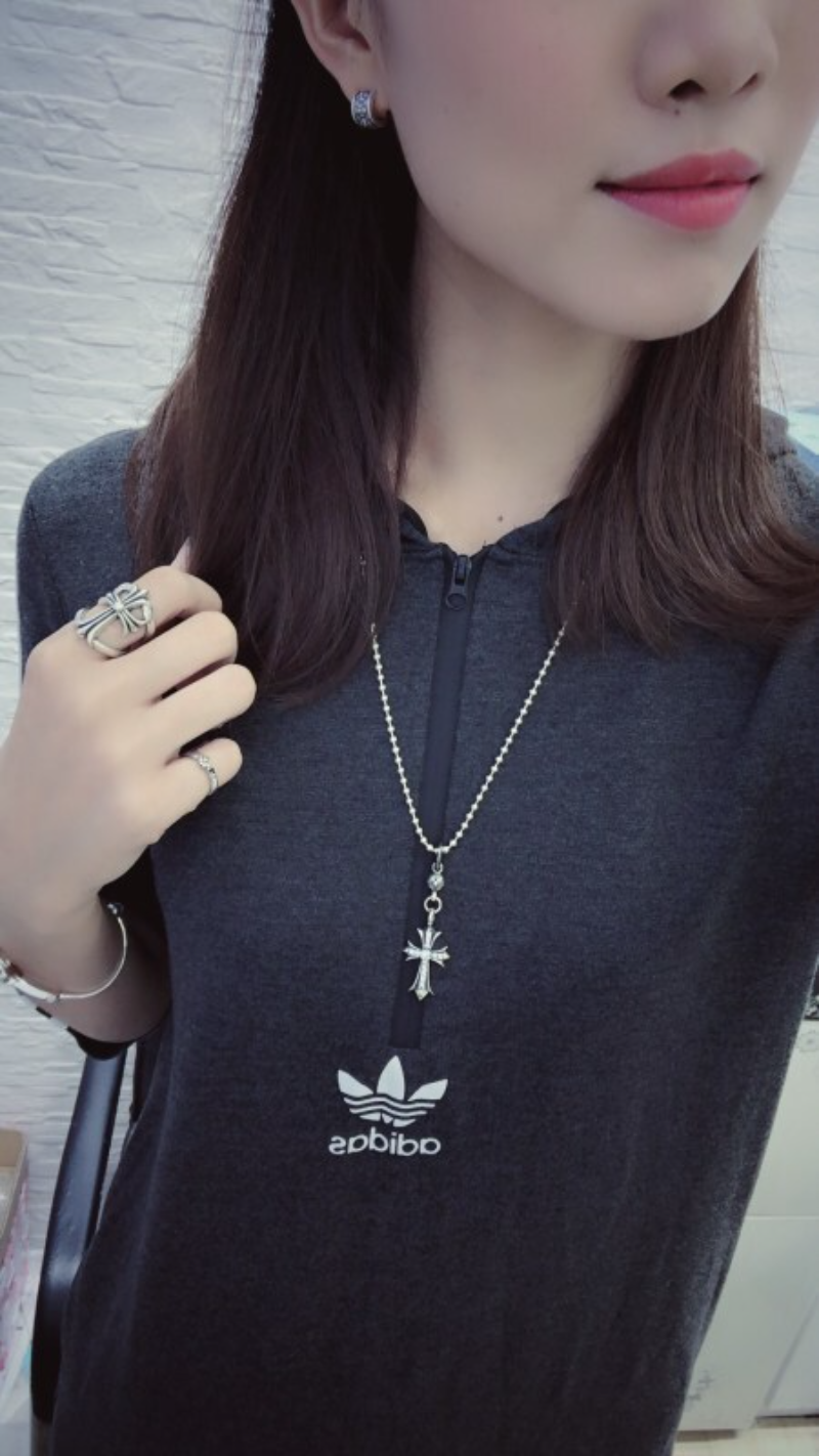 CHSN1  Classic men's and women's diamond studded cross necklace jewelry