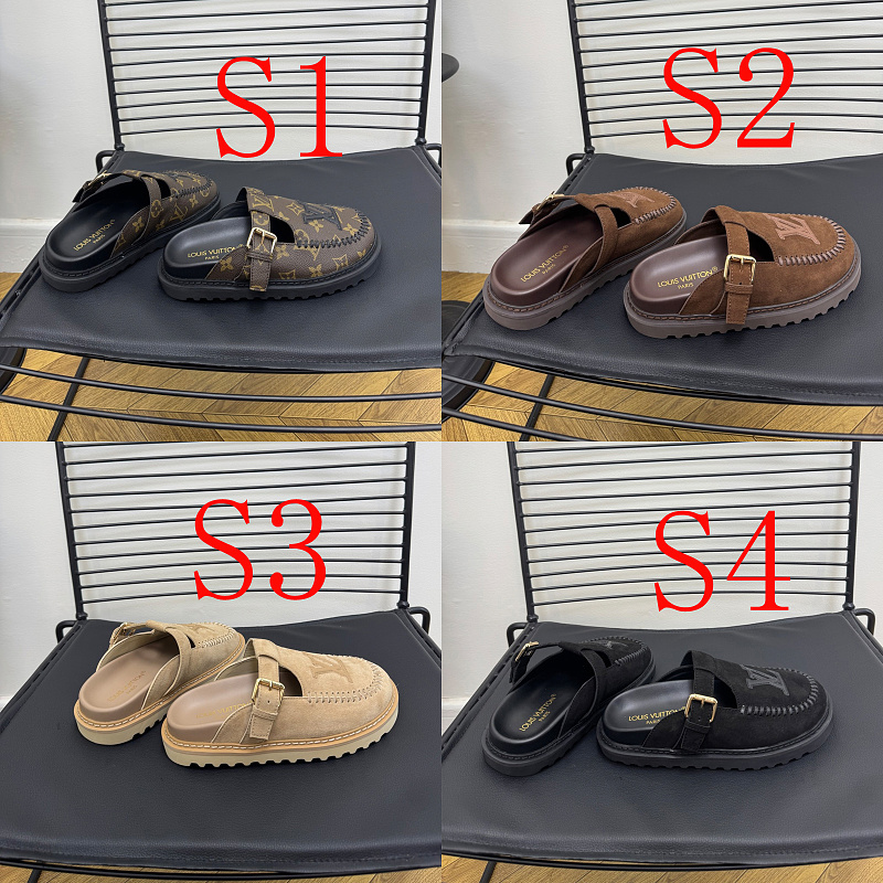 GLS14 Women slipper Leather Sole Shoes 35-41 with box