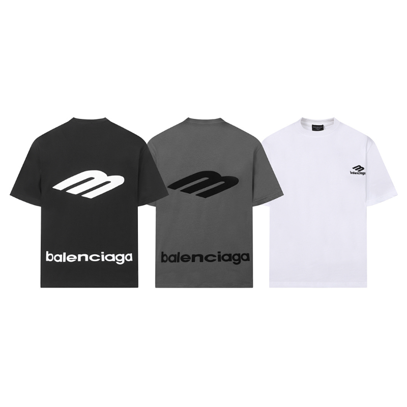 BAC32 New Men's and Women's Summer Short sleeved Cotton T-shirt Embroidered Craft Clothing