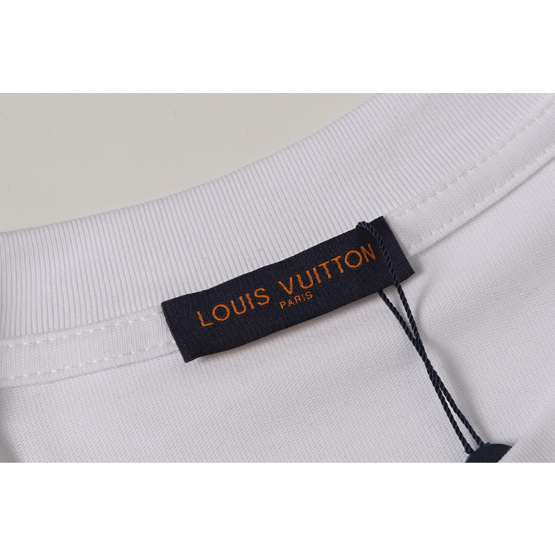 LVC056 High quality men's and women's pure cotton summer short sleeved T-shirt embroidered clothing