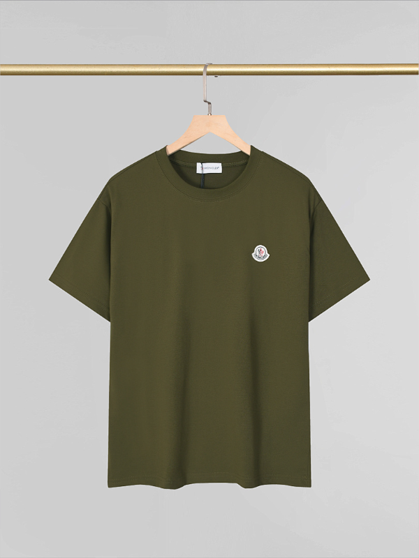MOC040 New men's and women's summer T-shirt double yarn pure cotton fabric short sleeved top clothing