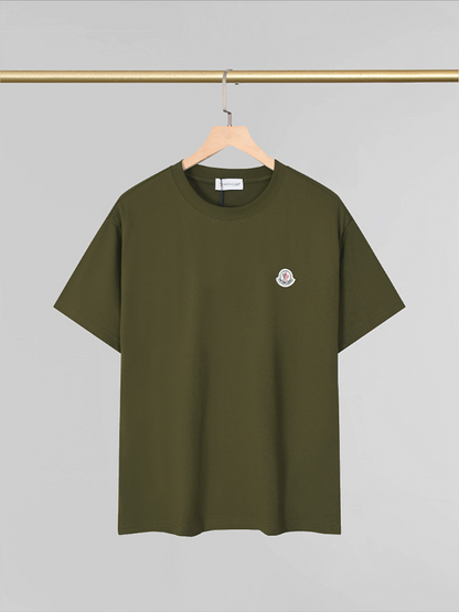 MOC040 New men's and women's summer T-shirt double yarn pure cotton fabric short sleeved top clothing