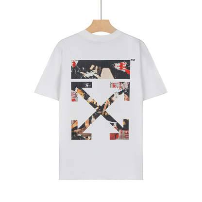 OFFC10  New men's and women's summer pure cotton short sleeved top clothing