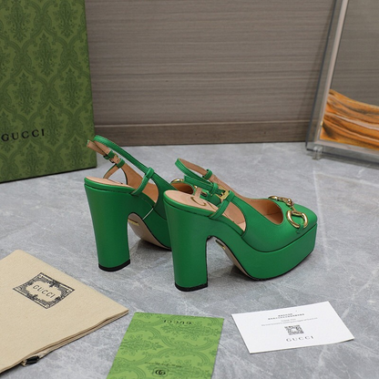 JHGS14 Slipper 12CM Heel Size 35-42 Lether Shoes with box