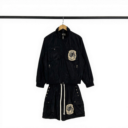 SAC1 New men's and women's spring and summer long sleeved cardigan windbreaker+shorts set clothing