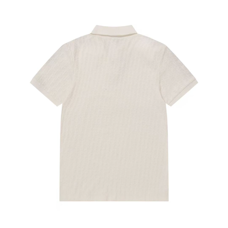 DIC39 New Summer Men's Polo Top with High Quality Beaded Pulling Frame Cotton Fabric Clothing