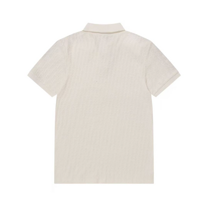 DIC39 New Summer Men's Polo Top with High Quality Beaded Pulling Frame Cotton Fabric Clothing