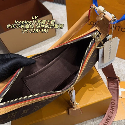 MLP77 Leather bag 28-15CM  Bags with Box