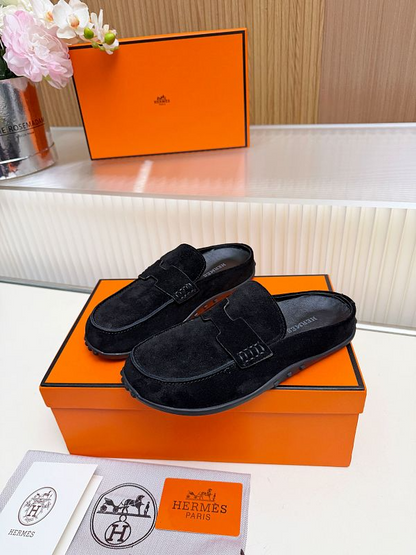 OHS2 Women slipper Leather Sole Shoes 35-41 with box