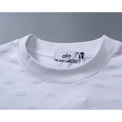 ALOC6 New men's and women's summer pure cotton top T-shirt clothing