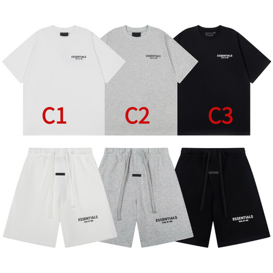 FGC11 New men's and women's summer pure cotton top+shorts, casual style, loose size