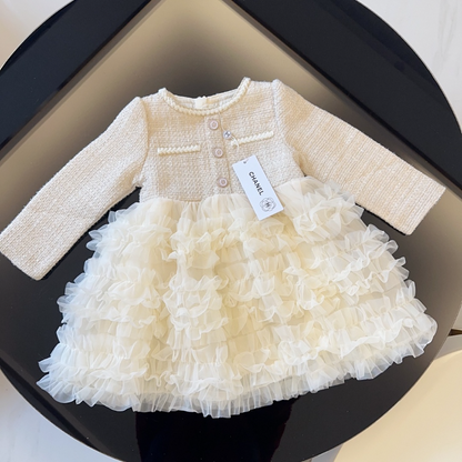 TCHC14 New girls' spring and autumn season dress thin dress clothing
