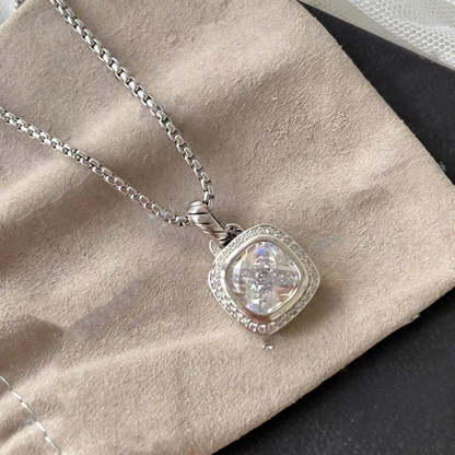 DY DN31  Fashion Trendy Twisted Zircon Pendant Necklace DN31  no packaging Copper plated with 18K gold jewelry